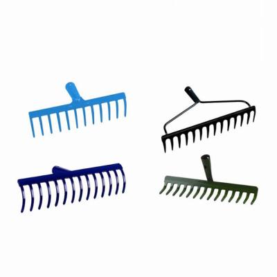 China Agriculture Rake Garden Lawn Steel Sheet Cultivating Rake Head Farm Tools Level Rake for sale