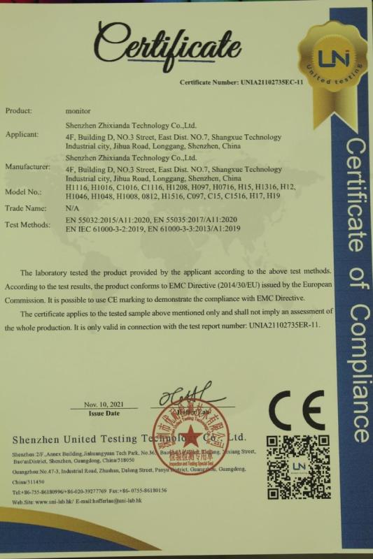 CE - Shenzhen Zhixianda Technology Co., Ltd.