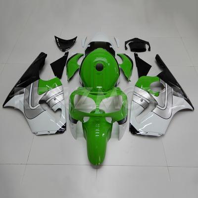 China Green 2000-2001 New ABS Full Fairings Kit For Kawasaki ZX12R Injection Black White Black Plastic Motorcycle Fairings for sale