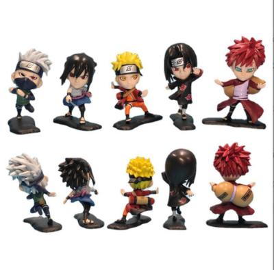 China Cartoon Toy 5 Style Decoration Models Kakashi Uchi Boshi Sasuke I Laila Scene Anime PVC Action Numbers Set Maker For Kid Toy Gift for sale