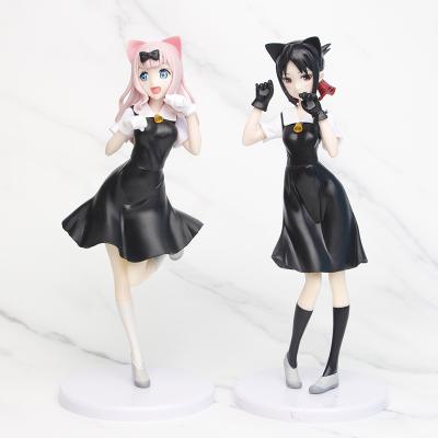 China 2 Pcs Japanese Anime Action Number Ear Cat Ear Cat Ear Figure Four Miss Fujiwara Thousand Night Four Flower Decoration Doll Model Set for sale