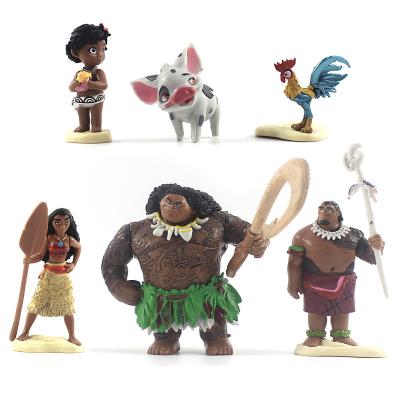 China Cartoon Toy 6-12cm Moana Pet Pig Rooster Feathers Supply Items Cute Stuffed Animals PVC Action Figure Soft Toy for sale