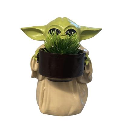 China Newest American style Baby Yoda flower pot, Yoda flower planting pot, Baby Yoda figure flower pot for sale