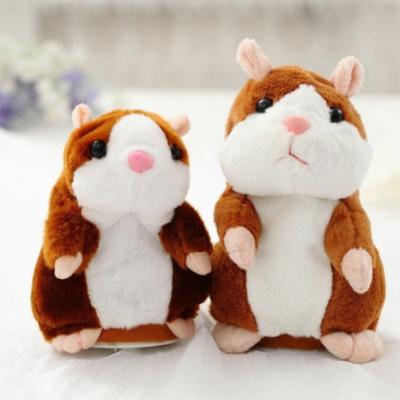 China Hot Selling Electric Talking Hamster Wholesale Electric Sensitive Hamster Plush Toys Cute Baby Stuffed Toys For Christmas Gift for sale