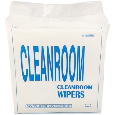 China Wholesale Industrial White Lint Free Disposable Cellulose 45% Polyester Cleanroom Wiper Stocked Nonwoven Paper 0609 55% Paper for sale