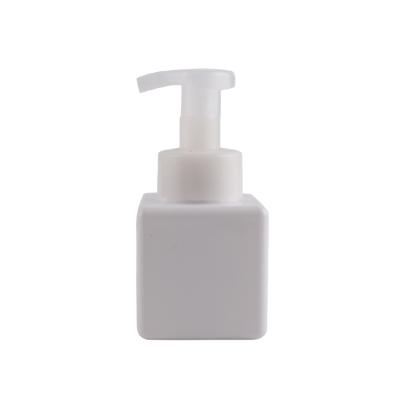 China 250ml PET Square Bottle White Foam Packing Pump Bottles Custom Empty Facial Cleanser Eco - Friendly for sale