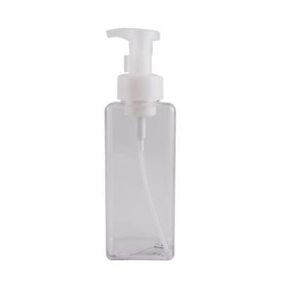 China Eco-friendly PET Square 250ml 450ml 650ml Foaming Face Wash Liquid Soap Dispensers Foamer Foam Pump Bottle for sale