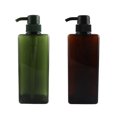 China Eco-friendly Wholesale Recyclable Custom Rectangular Empty Lotion Sprayer Bottle Supplier 650ml PETG Plastic Bottles for sale