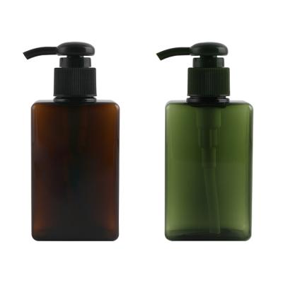 China Custom Classy Square Hotel Shampoo Plastic Bottle Eco-friendly Logo Empty 100ml 150ml 280ml 250ml 450ml With Pump for sale