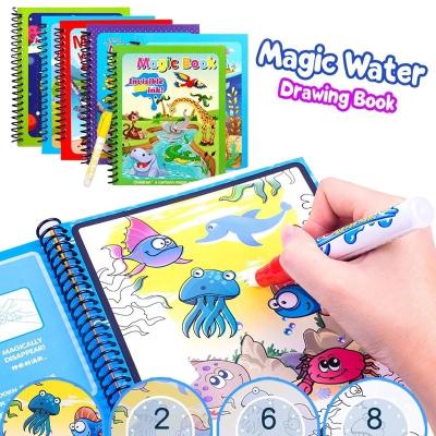 China Montessori Painting Magic Water Book Drawing Board For Kids Toys Coloring Sensory Education For Crafts Child Cartoon Art Set GBJ0032 for sale