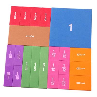 China 22pcs Colorful Magnetic Rainbow Counting Fraction Tiles Math Toys Math Toys Montessori Teaching Kids Learning Educational Toys GBJ0015 for sale