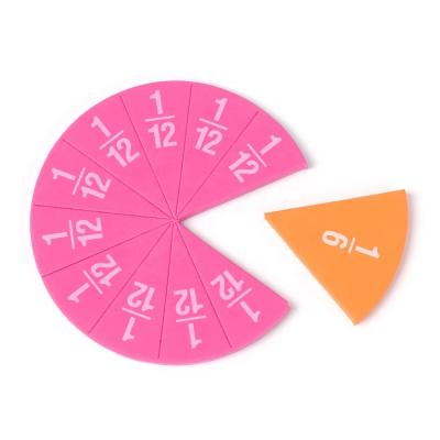 China EVA Math Toys Educational Maths Round Shaped Fractions Instrument Montessori Learning Tool Student Teaching Gifts GBJ0012 for sale