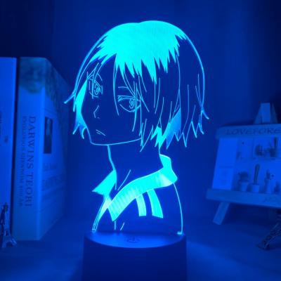 China Living Room Anime Haikyuu Kozume Tanaka Bokuto Hinata 3D Led Illusion Night Lights Lamp Haikyuu Anime Led Lighting For Bedroom Decor for sale