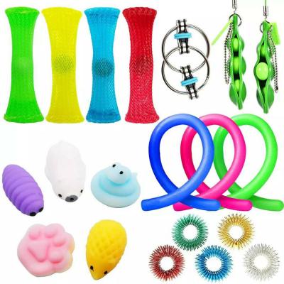 China 20Pcs PVC Bundle Relax Toys Set Sensory Fidget Toys Set Sensory Therapy For Boys And Girls for sale