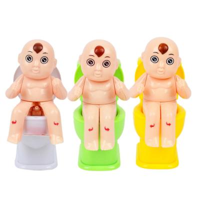 China Plastic Children's Tricky Toys Squirting Water Sitting On The Toilet Squirting Funny Toys Gifts For Kids Jokes Toy for sale