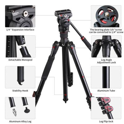 China PORTABLE Aluminum retractable tripod for video recording selfie live video recording for sale