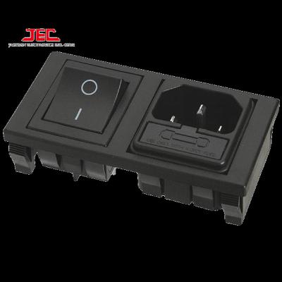 China Commercial/Industrial/Hospital/Multipurpose JEC Taiwan IEC60320 C14 POLYSNAP INTAKE AC SOCKET WITH SWITCH and FUSE HOLDER for sale