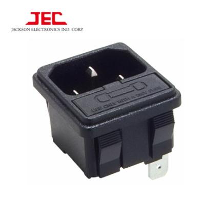 China Commercial / Industrial / Hospital /  General-Purpose JEC Taiwan IEC60320 C14 POLYSNAP INTLET Snap-in AC POWER SOCKET WITH FUSE HOLDER convert voltage for sale