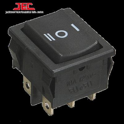 China D.P. Rocker Switch JEC RLEIL BALANCIER SWITH 606 ​​Series ON-OFF-ON DPST DPDT 4pin 6pin Double Pole Color Switch for sale