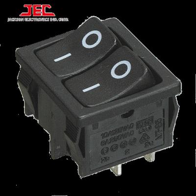 China D.P. Rocker Switch JEC RLEIL TWIN ROCKER SWITH 608 Series DPST DPDT Double Pole Color Switch for sale