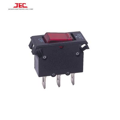 China #66 94V2 JEC Taiwan nylon circuit breaker switch electrical rocker switch illuminated red neon light for sale