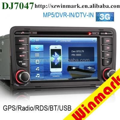 China Hot Selling 2 Din Gps Win CE 6.0 DVD Car Radio For Audi A3 DJ7047 7