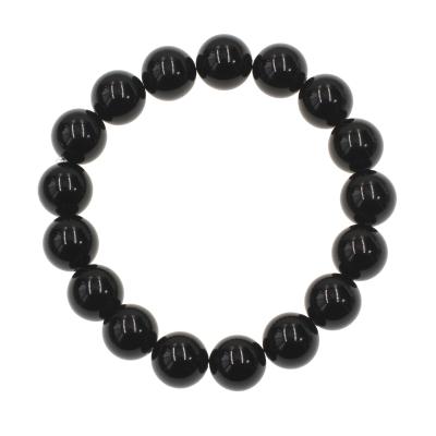 China FASHIONABLE 12mm Reiki Gem Stone Beads Obsidian Stone Bracelet for Men ST005 for sale