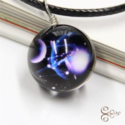 China Punk Fashion 12 Twelve Pendants Necklaces Zodiac Designs Plated Jewelry - Ball ZU009 for sale