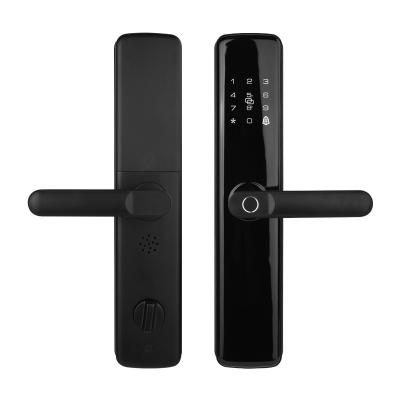 China Residential Security Door Lock Stylish Smart Electric Fingerprint Lock Outdoor Glass Dead Bolt Smart Locks For Front Door for sale