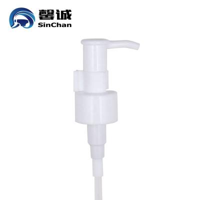 China Non Spill 24/410 28/410 Clamps Treatment Liquid Soap White Plastic Lotion Pump for sale