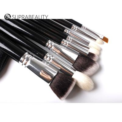 China Angular Blush Eyebrow 12Pcs Brushes Custom Logo Free Samples 12 Pcs Natural Hair Makeup Brush Set for sale