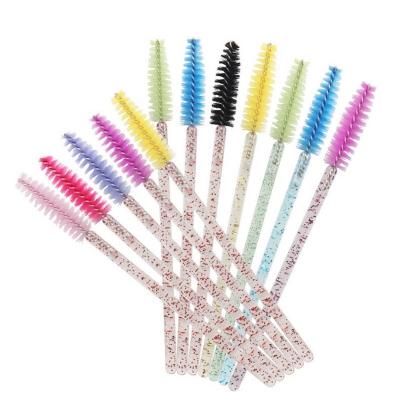 China Glitter Macara Delivery Low MOQ Disposable Eyelash Extension Applicator Mascara Quick Eyelash Brush Sweeps Mascara Wand for sale