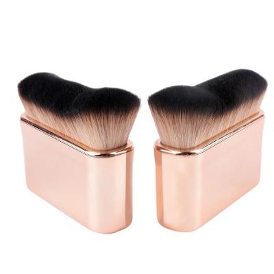 China Angular Blush Liquid Oval Powder Makeup Brush Private Label Kabuki Foundation Flat Brush for sale