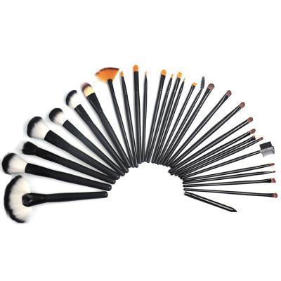 China Free Shipping OEM Non-Toxic 32 Pieces Unique Designer Private Label Fiber Natural Wooden Handle Makeup Brush Set for sale