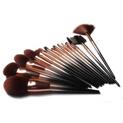 China Angular Blush Packaging Synthetic Sand Applicator Make Up Set 16 Pcs Handmade Makeup Brush for sale