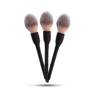 China Angular Blush Cheap Price Animal Hair 3 Pcs Powder To Sweep Eco-Friendly 2021 High End Handmade Rattan Makeup Cosmetic Brush for sale