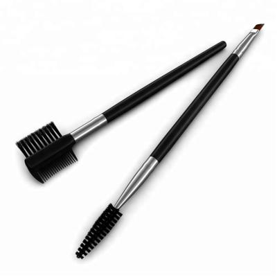 China Comb brush; Angled brush; Lash Brush Black Classic Style Waterproof Makeup Tools Nylon Hair Eyelash Extension Brush Hard Comb For Eyebrow And Eyelashes for sale