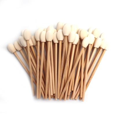 China Latex Handle Eco-friendly and Hygence Disposable Latex Powder Sponge Eyebrow Bamboo Loose Makeup Eyeshadow Brushes For Eyeshadow for sale