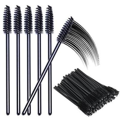 China XL Size Plastic Handle Eyelash Black Color Length Mascara Brush Hair 25pcs/opp 10CM Nylon Bag 102mm Tapper&customized for sale