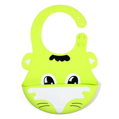 China 2021 New Cartoon Food Grade Silicone Antibacterial Cute Baby Bibs Waterproof Baby Bibs for sale