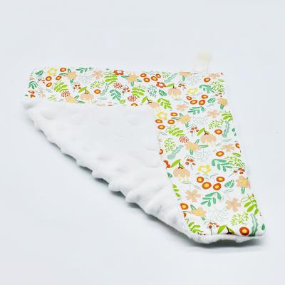 China Sustainable Hot Sales Merry Christmas YT Baby Product Baby Soft Flannel Minky Blanket Baby Burp Cloth for sale