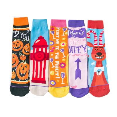 China High Quality QUICK DRY Low MOQ Mens Happy Fashion Socks New Design Knit Women Girls Socks Halloween Socks for sale