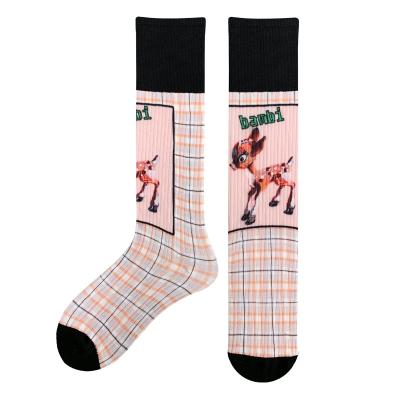 China New Design QUICK DRY 360 Degree Printing Various Pattern Custom Sublimation Socks Breathable Skateboard Socks for sale