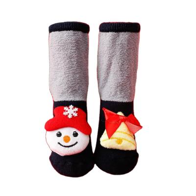 China New Design QUICK DRY Thickened 3D Dimensional Cartoon Cotton Socks Baby Doll Socks Newborn Christmas Socks for sale