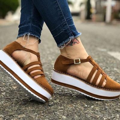 China Promotional Cheap Fashion Summer Outdoor Platform Sandals Women Wedge Sandals Plus Size for sale