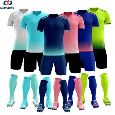 China Dropshipping Football Shirt Kids Football Shirt Sets Custom Football Uniforms Kit Football Uniforms Kit Soccer Jersey for sale