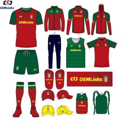 China Custom Breathable Football Suits Kit Soccer Uniforms Sports Sets Kids Black Green Soccer Jersey Set Soccer Wear Football Uniforms for sale