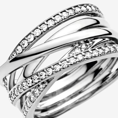 China 2022 New CLASSIC Fashion Silver Rings Fits Original Ladies Gift Ladies Silver Brand Jewelry for sale