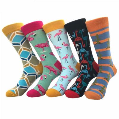 China Fashion Viable Flamingo 3D Printed Unisex Knitted Animal Socks Men Harajuku Socks for sale