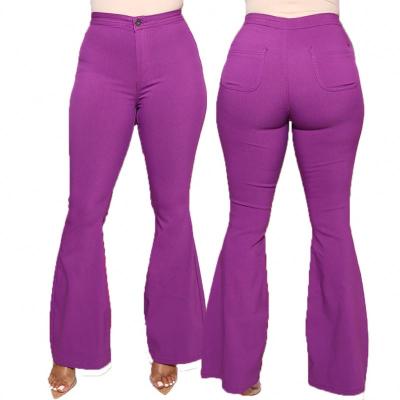 China Wholesale China OEM New QUICK DRY Style Flared Pants Women High Waist Ripped Plus Size Jeans Pantalones De Mujer for sale